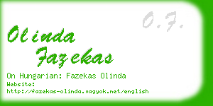 olinda fazekas business card